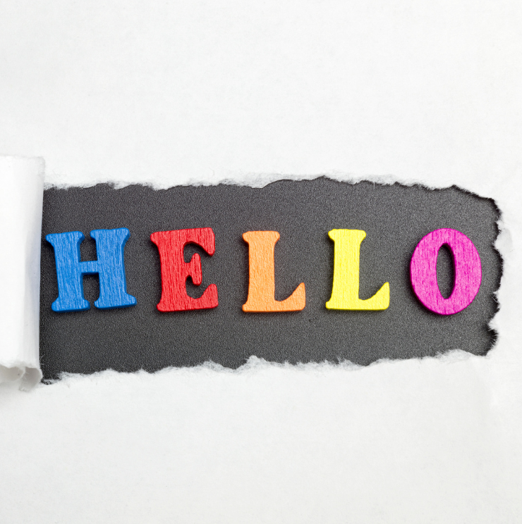 Imagen de HELLO con letras de colores
